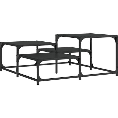 Maison Exclusive - Tavolino da Salotto Nero 87,5x87,5x40 cm in Legno Multistrato