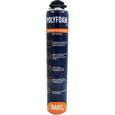 Schiuma Poliuretanica NA92 POLYFOAM Pistola 750 ml - Riempimento ed Isolamento (1/5)