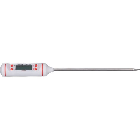 Thermomètre numérique pour viande avec sonde longue à lecture instantanée thermomètre alimentaire avec écran large pour cuisine cuisson barbecue blanc (1/5)