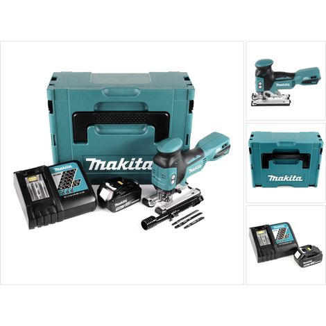 Makita – Scie sauteuse 18V LXT avec 1 batterie 5.0Ah – Moteur sans charbon – 6 vitesses – Coupe précise pour bois dur et teck (1/5)