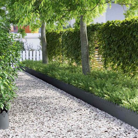 Rasenkanten 10 pcs Anthrazit 103 x 0,05 x 22 cm Stahl