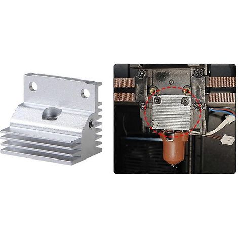 Dissipateur thermique en aluminium, radiateur à dissipation thermique optimale pour tête d'impression résistante Creality série K1/K1 MAX/K1C, accessoires pour imprimantes 3D (1/5)