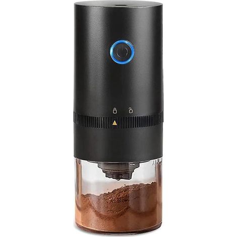 Moulin à café portable, petit moulin à café électrique automatique à meules coniques, rechargeable par USB (1/4)