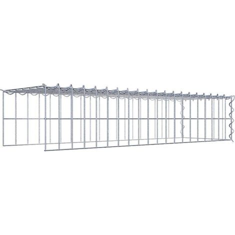 Gabiondeco - Gabion - Element de prolongation en hauteur et en longueur 100 cm x 20 cm x 30 cm (L x H x P). maille 5 x 10 cm. Spirale. Attention il manque deux gril... (1/5)