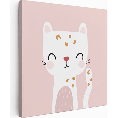 Tableau toile Enfants Carré - Chaton - 80x80 cm (1/2)