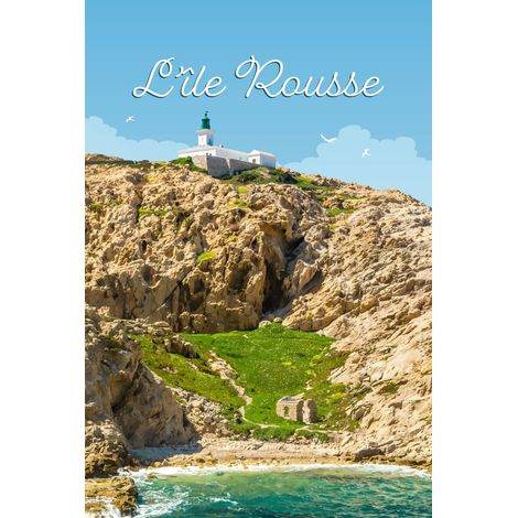 Tableau sur toile Île Rousse 30x45 cm - Impression sur Toile Murale Décorative - Image imprimée en HD sur Toile - Toile sur Châssis en Bois FSC - Fabriqué en France (1/5)