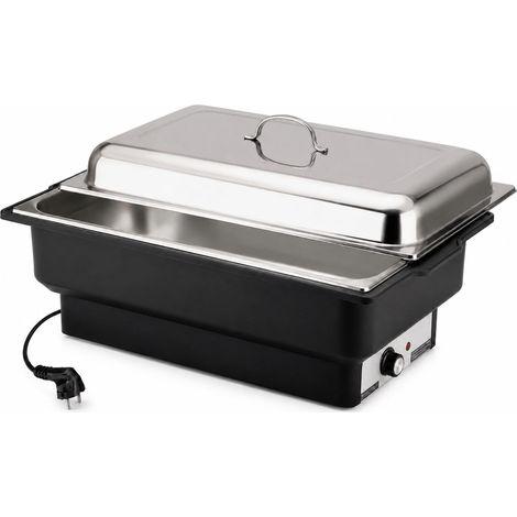 chafing dish électrique env. 63 x 36 cm, hauteur 29 cm, bassin en plastique 1/1 gN edelstahlSpeisebehälter 8,5 l (1/4)