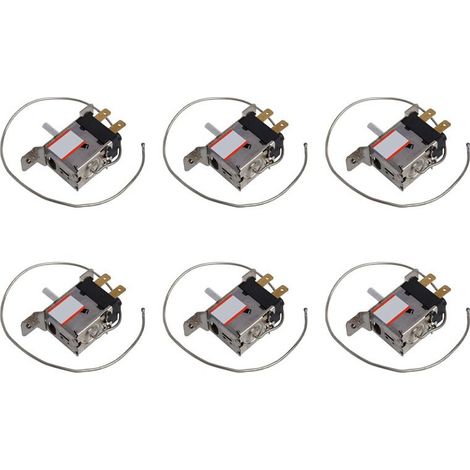 6x WPF22A 2-Pin Kühlschrankthermostat mit 30 cm Metallkabel (1/3)