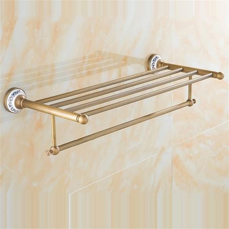 Brass Bath Towel Rack Antique Towel Holder Bathtub Corner