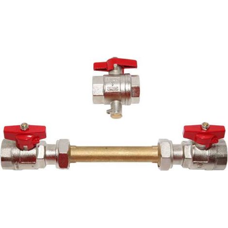 Schlösser Einbausatz 1'' f. Wärmezähler Wärmemengenzähler 130mm Qn 2,5 und Qn 3,5 Direktmessung DN25 (1/6)