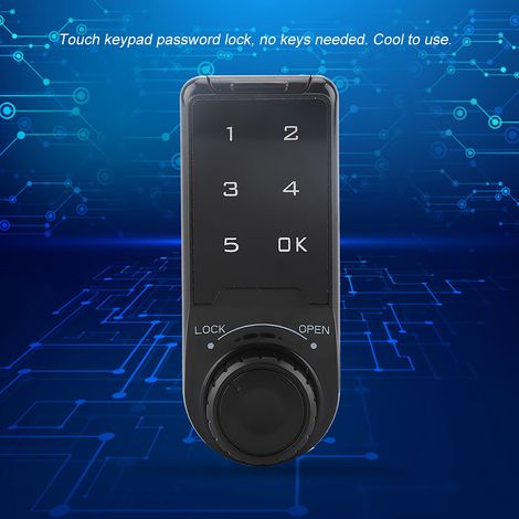 Serrure à clavier tactile avec mot de passe et accès par clé pour armoire de sécurité électronique numérique, casier à code L=20 mm (1/5)