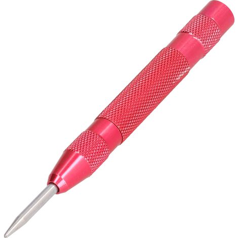 Poinçon de centrage automatique en acier trempé, pointe interchangeable et pression ajustable pour perçage précis