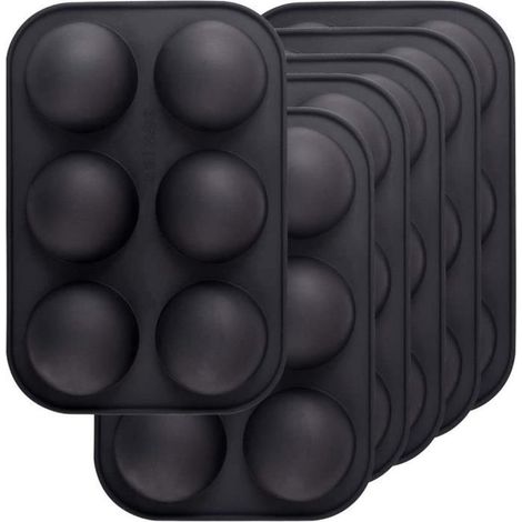 Lot De 6 Moules Demi-sphères En Silicone 6 Trous Pour Faire Des Bombes De Chocolat, Des Gâteaux, De La Gelée, Du Pudding (1/4)