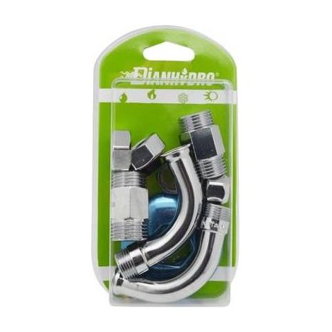 2 PZ CURVETTE SOTTOLAVABO A 90° COMPLETA BLISTER Misura: pz. 2 - 1/2 x 3/8 Diam. 10