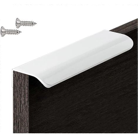 Ensemble de 6 poignées invisibles pour cuisine, meubles, salle de bain, armoire, tiroir de cuisine et porte d'armoire (1/4)
