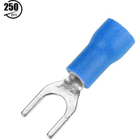 Lot de 250 cosses à sertir isolées pour fils électriques (bleues) (1/5)