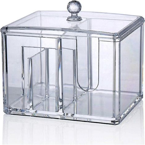 Transparente, tragbare Make-up-Box für Wattestäbchen, Wattepadhalter, Kosmetikaufbewahrungsbox.
