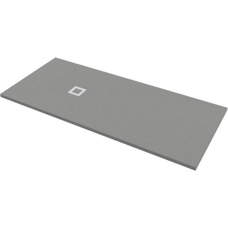Piatto doccia 80x200 h.2,8 in marmo resina effetto pietra grigio (1/5)