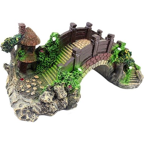 Décoration pour aquarium : pont ornemental, pavillon, figurine d'arbre, aménagement paysager pour salon, décoration de table-small