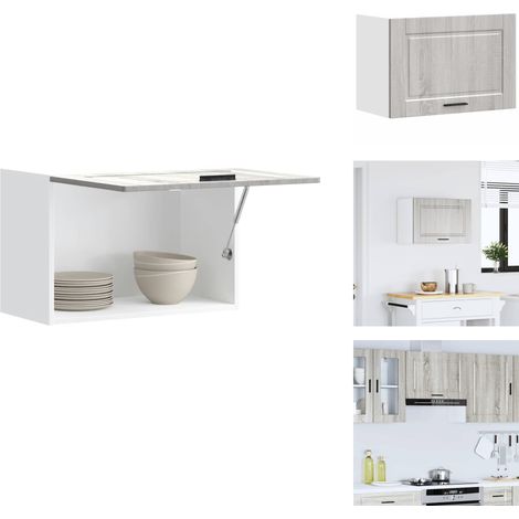 Küchen-Hängeschrank Porto Grau Sonoma Holzwerkstoff - Küchen-Wandschrank - Küchen-Wandschränke - Wandschrank Küche - Küchenschrank (1/5)
