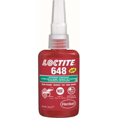 Loctite 648 frein filet fort professionnel - fixation forte 24 ml
