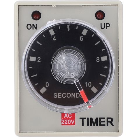 AH3-2 Relais à retardement compact minuterie régulateur de temporisation AC 220V pour automatisme boîtier plastique ignifuge 80x40x50mm 1 pièce (1/5)