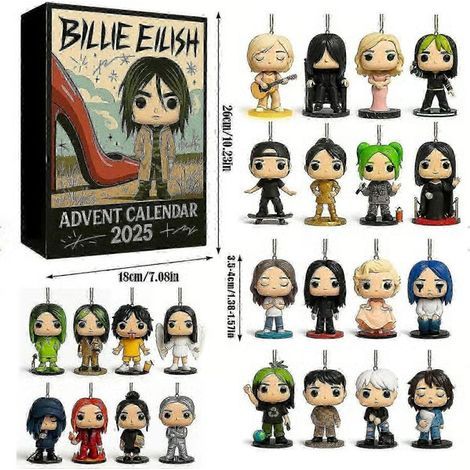 Calendrier de l'avent Billie Eilish 2026 Boîte surprise cadeau de Noël (1/4)