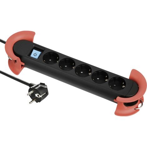 Maxtrack NV 60-5 L Steckdosenleiste mit Schalter Schwarz Schutzkontakt 1 St. (1/5)