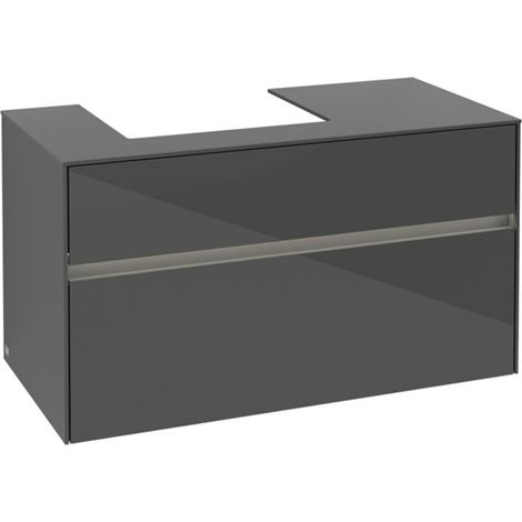 VB Waschbeckenunterschrank Collaro C014B0 1000x548x500mm Eckig Glossy Grey (1/3)