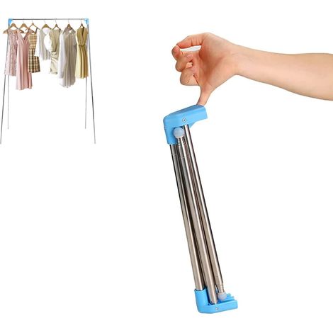 Portant à vêtements de voyage portable pliable pour danse, voyage, camping, séchage, camping-car, intérieur et extérieur. Mini porte-vêtements pliable + 6 sacs de rangement. (1/5)