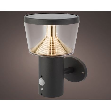 Aplique de exterior con sensor Antracita 17x16x23h cm (1/2)