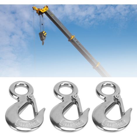 3 Pièces Crochet Œillet à Fermoir Sécurisé Acier Inoxydable pour Levage Marine 1T (1/5)