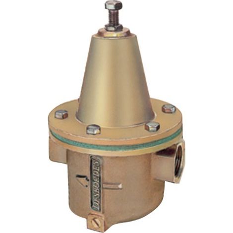Desbordes – Réducteur de pression eau bronze FF réglable 1-7 bars – Corps bronze femelle-femelle – Prise mano 1/4" – Norme ACS – Température max 80°C