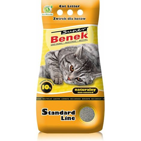 Certech Super Benek Standard Natural - Litière agglomérante pour chat 10 l (1/2)