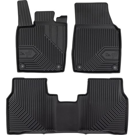 Tapis de Sol de Voiture No.77 pour VW ID.7 2023-2025 TPE Antidérapant Noir 3Pcs (1/5)