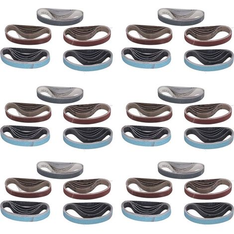 Lot 30 bandes abrasives 1/2x12 pouces, grains 80-1000, pour affûtage couteaux, ponceuse à bande (1/5)