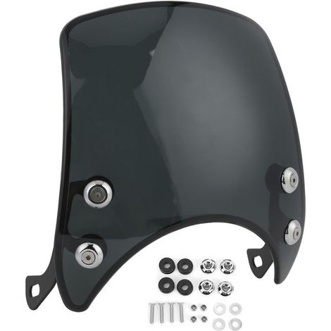 Parabrezza retrò per moto, deflettore d'aria universale in materiale PC, adatto a fari da 5-7 pollici, accessori per moto. (1/5)