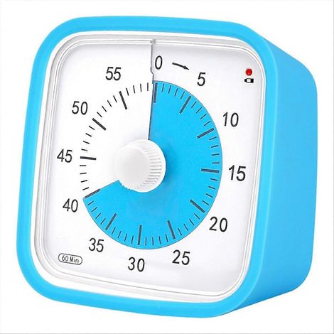 Minuteur visuel bleu pour enfants, réveil, minuteur de cuisine (1/5)