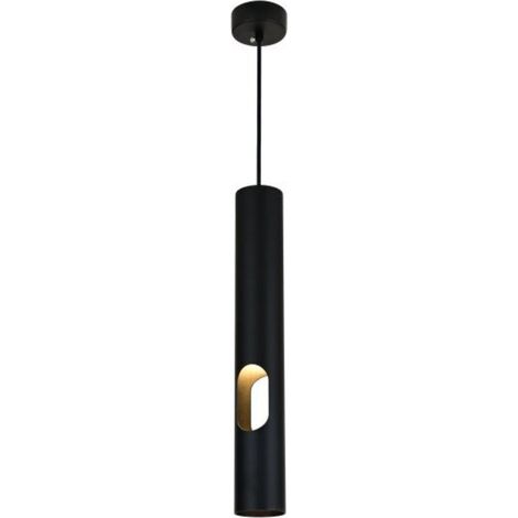 Suspension Perforée Noire 40cm pour Ampoule GU10 - SILAMP (1/5)