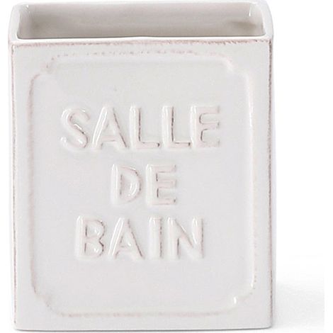 Portaspazzolini d'appoggio in ceramica VV98 Gedy serie VIVIENNE Bianco