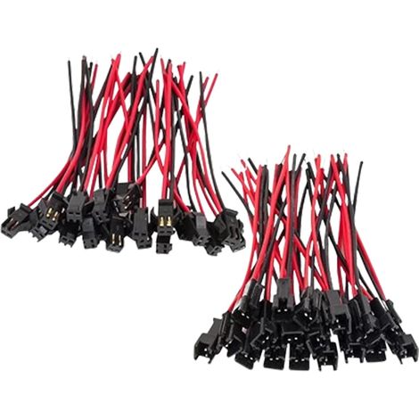10 pairs of 2-pin male and female JST SM connectors for LED downlights and ceiling lights