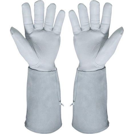 Gants de jardinage en cuir pour hommes et femmes - avec protection anti-épines, gants de jardinage pour jardiniers et agriculteurs (1/5)