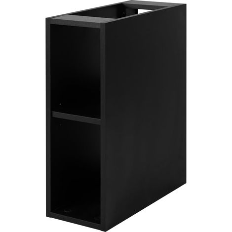 Mensola da bagno, Nero Opaco, 20 x 60,7 x 44,4 cm (1/4)
