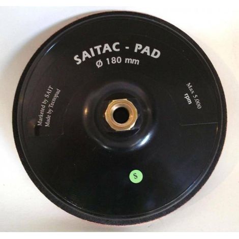 PLATORELLO PER DISCO CON VELCRO DA 180 SAITAC PAD