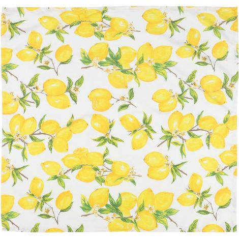 Hübsche Tischdecke mit Zitronenmuster, kreativ digital bedruckt, dekorative Tischdecke-90x90cm-Yellow (1/4)