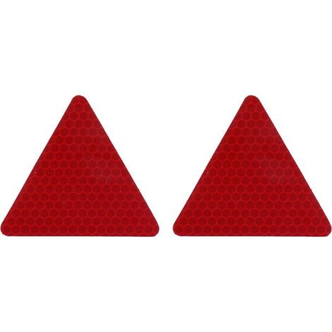 Sticker Adesivi Rifrangenti Trangoli, Rosso, Set di 2 (1/3)