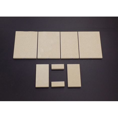Habillage de foyer B pour poêles à cheminée Viking de Justus - vermiculite - 8 pièces