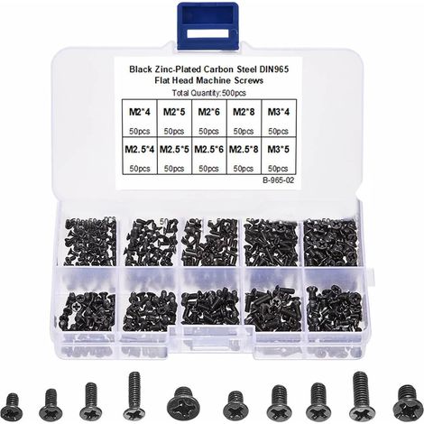 Kit de Vis pour Ordinateur Portable – Micro Visserie 10 Tailles pour Carte Mère, Réparation PC, Montres, Électronique (1/5)