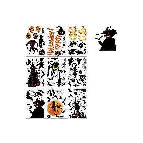 Langlebige Halloween-Deko: Selbstklebende Vinyl-Wandtattoos mit großer Klebefläche für ein gruseliges Haus-Feeling.