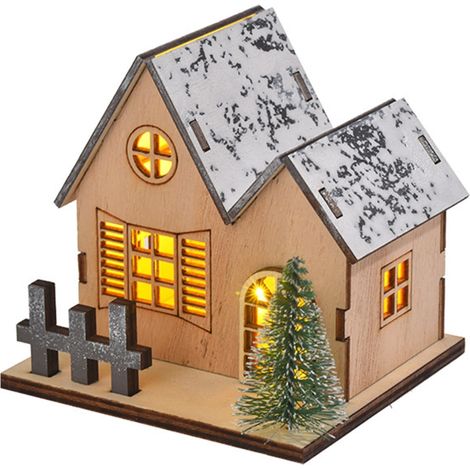 Maison De Village De Noël En Résine - Lumière À Led Blanche Chaud - Fonctionne Sur Piles - Décoration Intérieure Pour Sapin, Étagère Ou Table - Lot De 10 Igloos (1/5)